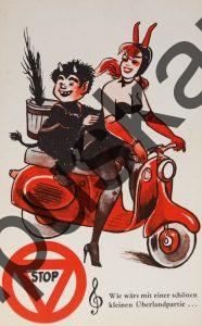 Krampus Teufel Devil Ansichtskarte Grußkarte Krampuskarte Austria 哈施塔特 picture postcard 魔鬼 奥地利 erotic xxx