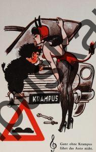 Krampus Teufel Devil Ansichtskarte Grußkarte Krampuskarte Austria 哈施塔特 picture postcard 魔鬼 奥地利 erotic xxx