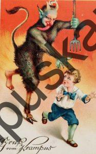 Krampus mit Knabe