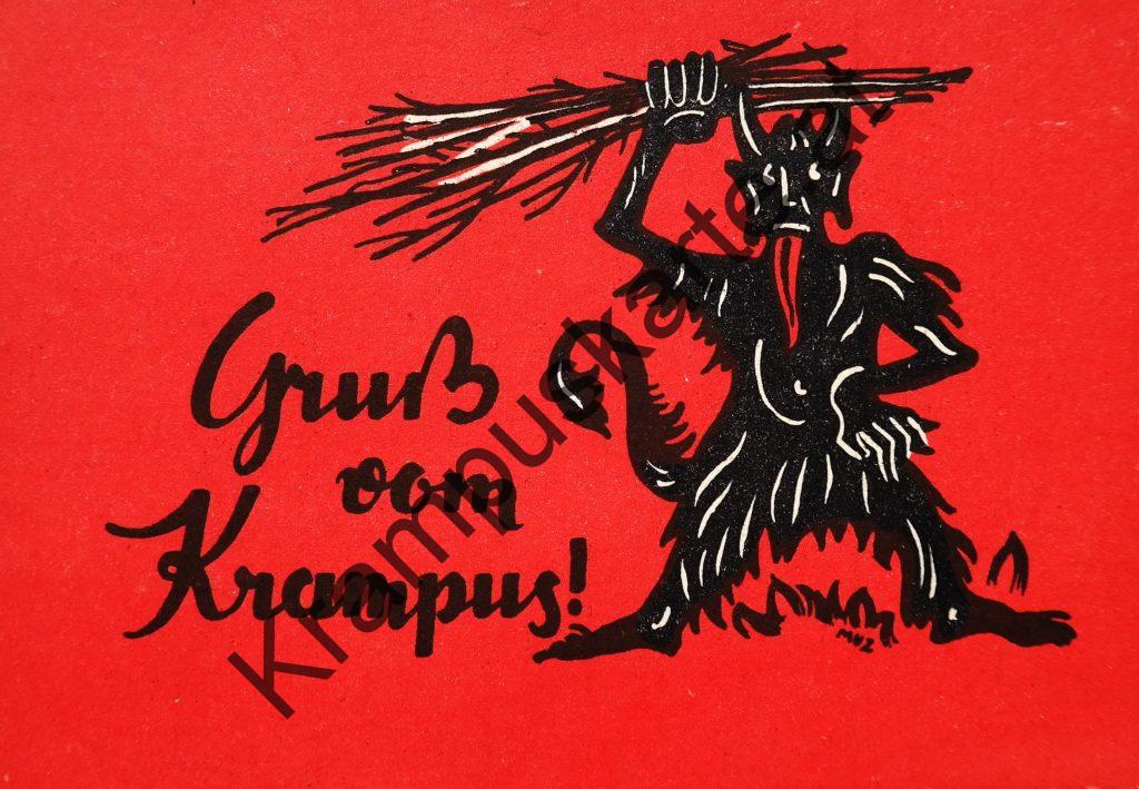 Krampus Teufel Devil Ansichtskarte Grußkarte Krampuskarte Austria 哈施塔特 picture postcard 魔鬼 奥地利 Nikolaus Satan Percht Perchtenlauf Brauchtum