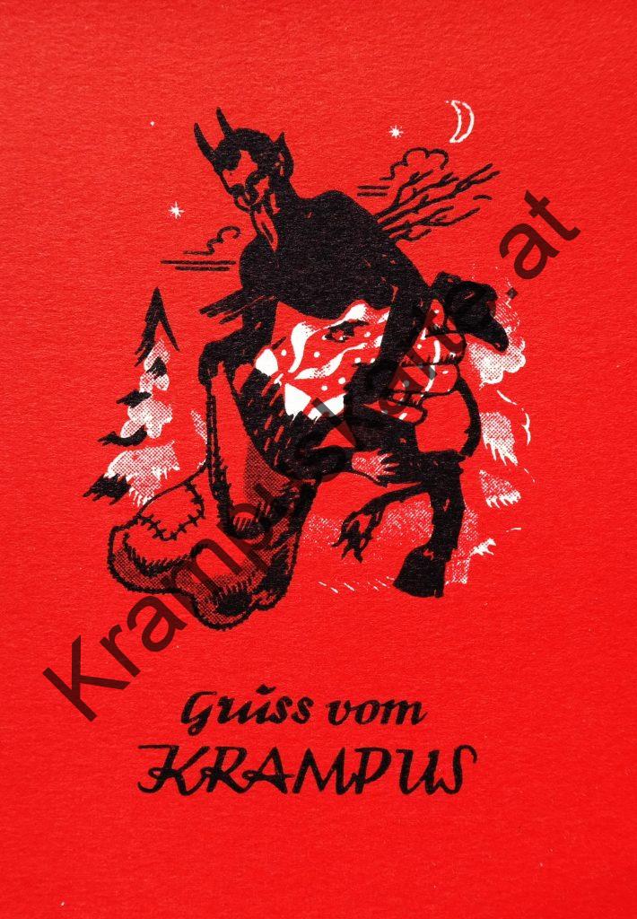 Krampus Teufel Devil Ansichtskarte Grußkarte Krampuskarte Austria 哈施塔特 picture postcard 魔鬼 奥地利 Nikolaus Satan Percht Perchtenlauf Brauchtum
