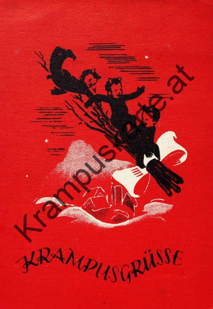 Krampus Teufel Devil Ansichtskarte Grußkarte Krampuskarte Austria 哈施塔特 picture postcard 魔鬼 奥地利 Nikolaus Satan Percht Perchtenlauf Brauchtum