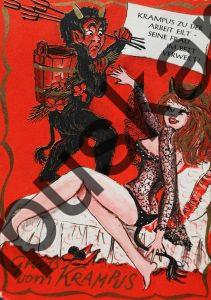Krampus Teufel Devil Ansichtskarte Grußkarte Krampuskarte Austria 哈施塔特 picture postcard 魔鬼 奥地利 erotik xxx