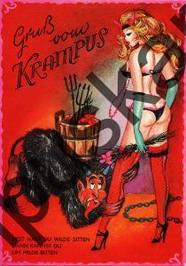 Krampus Teufel Devil Ansichtskarte Grußkarte Krampuskarte Austria 哈施塔特 picture postcard 魔鬼 奥地利 erotik xxx