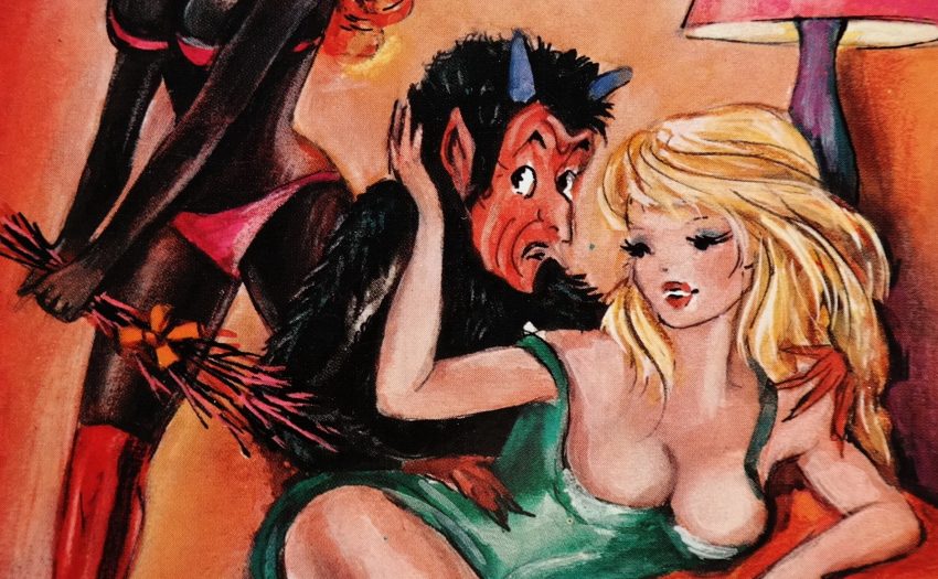 Krampus Teufel Devil Ansichtskarte Grußkarte Krampuskarte Austria 哈施塔特 picture postcard 魔鬼 奥地利 erotik xxx