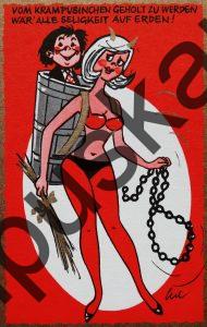 Krampus Teufel Devil Ansichtskarte Grußkarte Krampuskarte Austria 哈施塔特 picture postcard 魔鬼 奥地利 erotik xxx