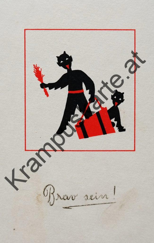 Krampus Teufel Devil Ansichtskarte Grußkarte Krampuskarte Austria 哈施塔特 picture postcard 魔鬼 奥地利 Nikolaus Satan Percht Perchtenlauf Brauchtum