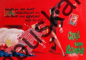 Krampus Teufel Devil Ansichtskarte Grußkarte Krampuskarte Austria 哈施塔特 picture postcard 魔鬼 奥地利 erotic xxx