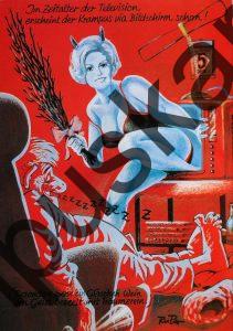 Krampus Teufel Devil Ansichtskarte Grußkarte Krampuskarte Austria 哈施塔特 picture postcard 魔鬼 奥地利 erotic xxx