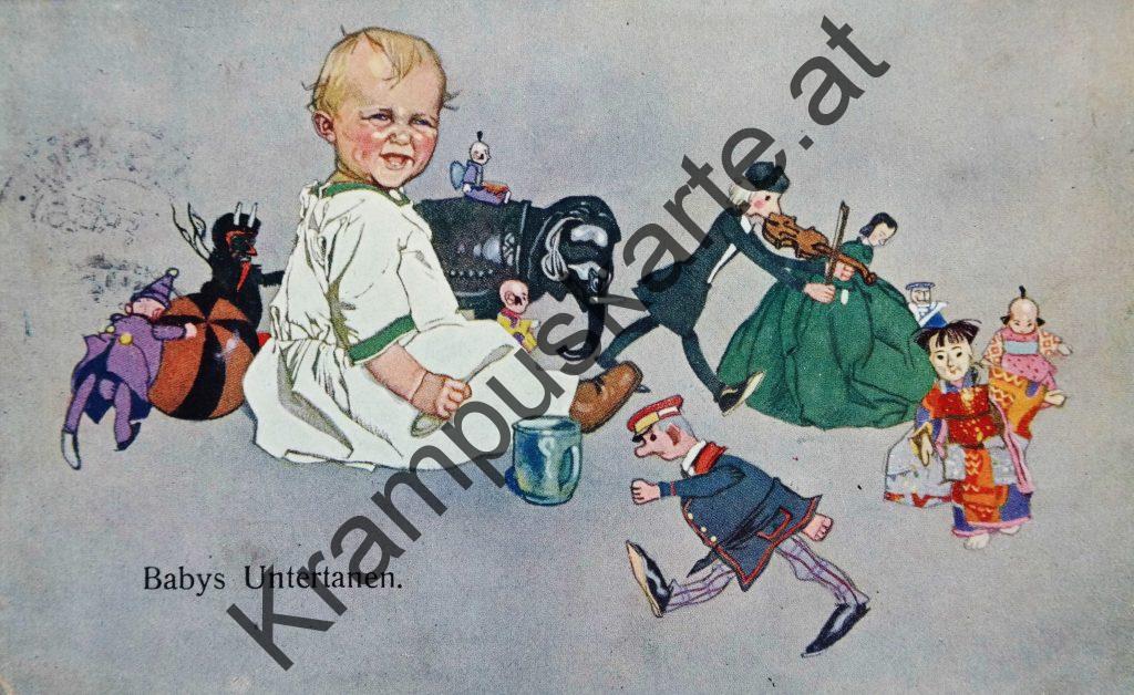 Krampus Teufel Devil Ansichtskarte Grußkarte Krampuskarte Austria 哈施塔特 picture postcard 魔鬼 奥地利