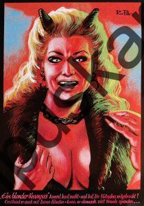 Krampus Teufel Devil Ansichtskarte Grußkarte Krampuskarte Austria 哈施塔特 picture postcard 魔鬼 奥地利 erotic xxx