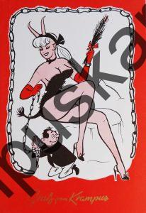 Krampus Teufel Devil Ansichtskarte Grußkarte Krampuskarte Austria 哈施塔特 picture postcard 魔鬼 奥地利 erotic xxx
