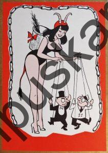 Krampus Teufel Devil Ansichtskarte Grußkarte Krampuskarte Austria 哈施塔特 picture postcard 魔鬼 奥地利 erotic xxx
