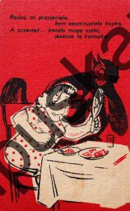 Krampus Teufel Devil Ansichtskarte Grußkarte Krampuskarte Austria 哈施塔特 picture postcard 魔鬼 奥地利 Nikolaus Satan Percht Perchtenlauf Brauchtum böse Mädchen unartig crazy girl