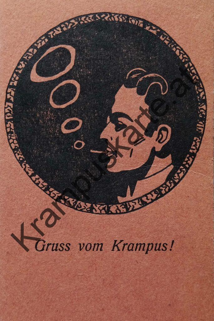 Krampus Teufel Devil Ansichtskarte Grußkarte Krampuskarte Austria 哈施塔特 picture postcard 魔鬼 奥地利 Nikolaus Satan Percht Perchtenlauf Brauchtum