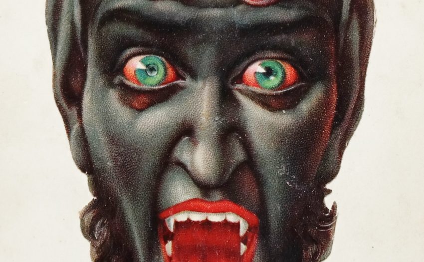 Krampus Teufel Devil Ansichtskarte Grußkarte Krampuskarte Austria 哈施塔特 picture postcard 魔鬼 奥地利 Nikolaus Satan Percht Perchtenlauf Brauchtum Nikolo Knech Ruprecht Santa Claus Sinterklaas Samichlaus San Nicola Kleeschen